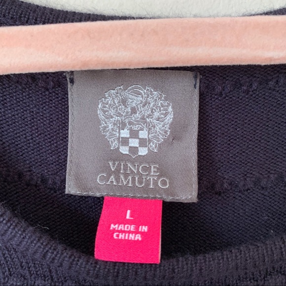 Vince Camuto Navy Knit Sweater Dress Size Large - Picture 3 of 6